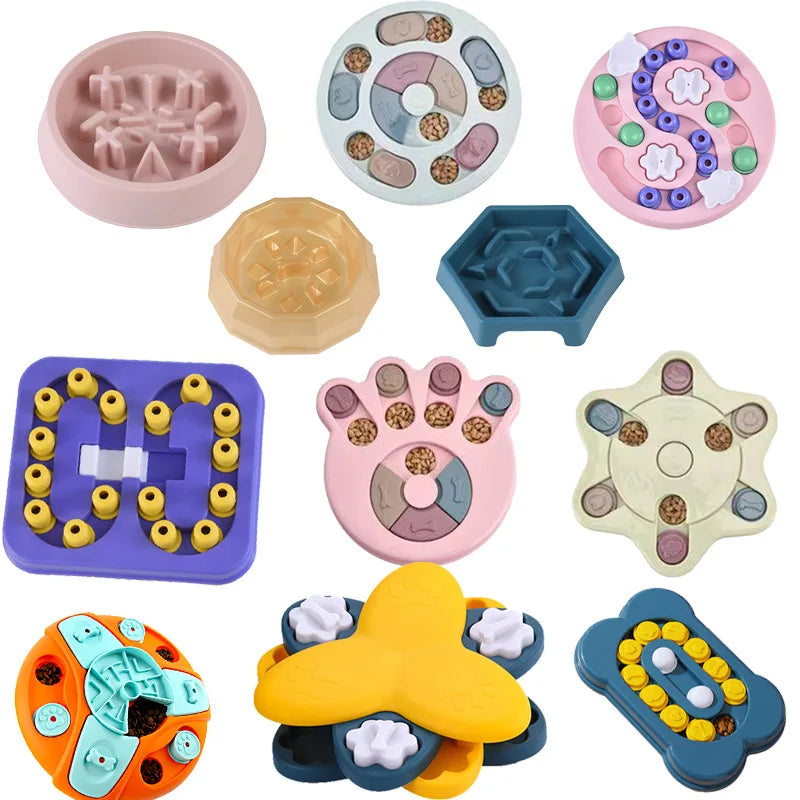 Interactive Dog Puzzle Slow Feeder Food Dispenser Bowl