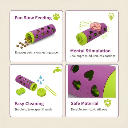 Detachable Pet Slow Feeder Treat Dispenser | Durable Bite-Resistant Chew Toy Roller, Mental & Physical Stimulation