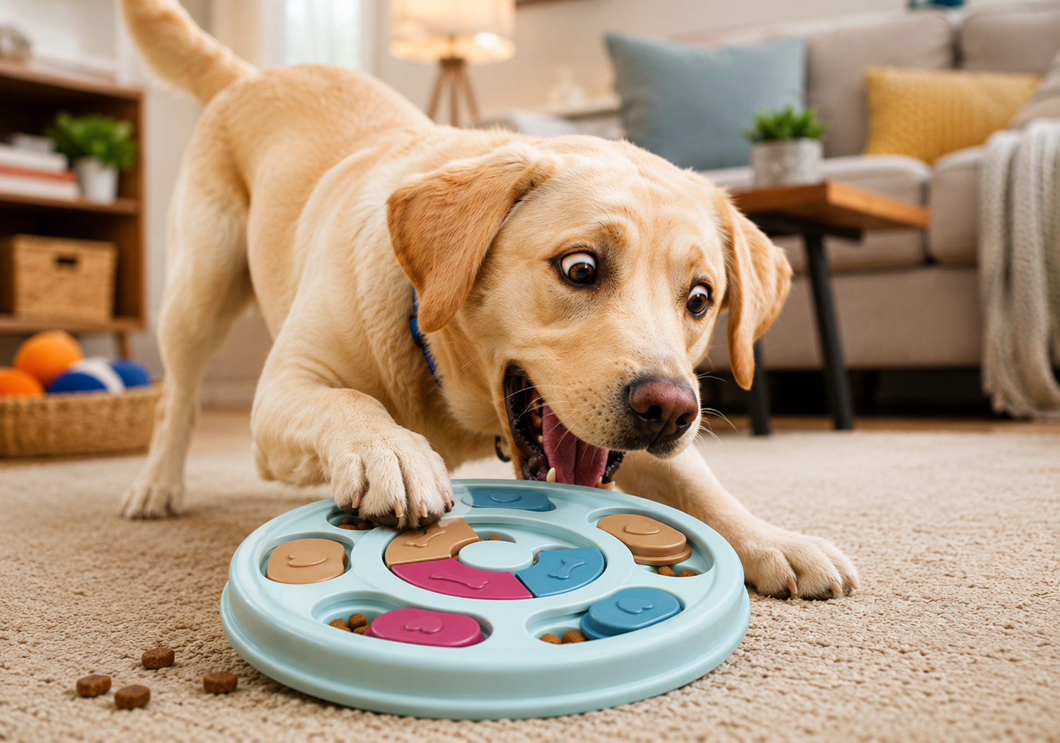 Interactive Dog Puzzle Slow Feeder Food Dispenser Bowl